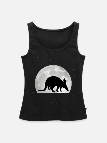 Erdferkel Mond - Frauen Premium Organic Tank Top - Schwarz