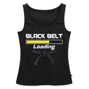 Jiu jitsu Black Belt Chargement Jujutsu Arts Martiaux - Débardeur bio Premium Femme - noir - Devant - AI Model Female 172 light (172cm)