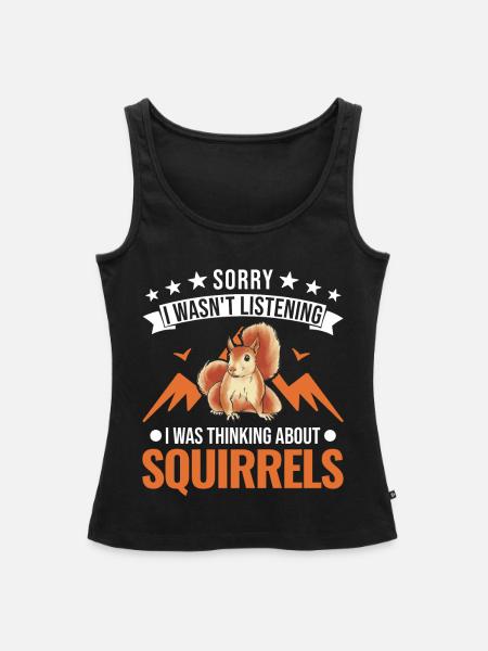 Eichhörnchen Geschenk Grauhörnchen Squirrel - Frauen Premium Organic Tank Top - Schwarz