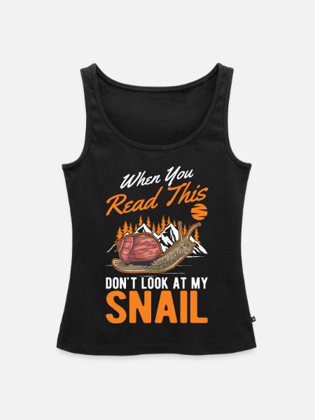 Schnecke Geschenk Weinbergschnecke - Frauen Premium Organic Tank Top - Schwarz