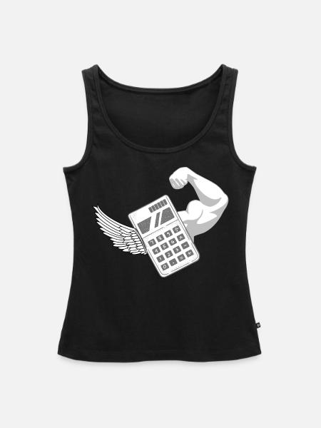 Taschenrechner - Frauen Premium Organic Tank Top - Schwarz