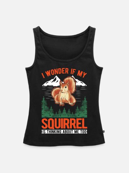 Eichhörnchen Geschenk Grauhörnchen Squirrel - Frauen Premium Organic Tank Top - Schwarz