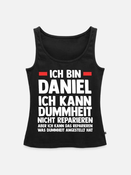 Daniel - Frauen Premium Organic Tank Top - Schwarz