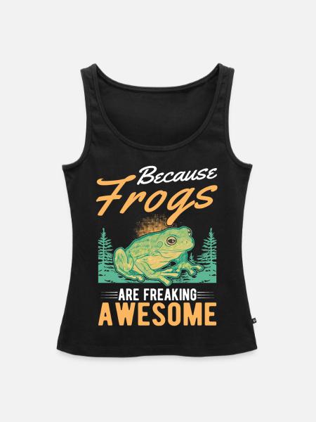 Frosch Geschenk Laubfrosch - Frauen Premium Organic Tank Top - Schwarz