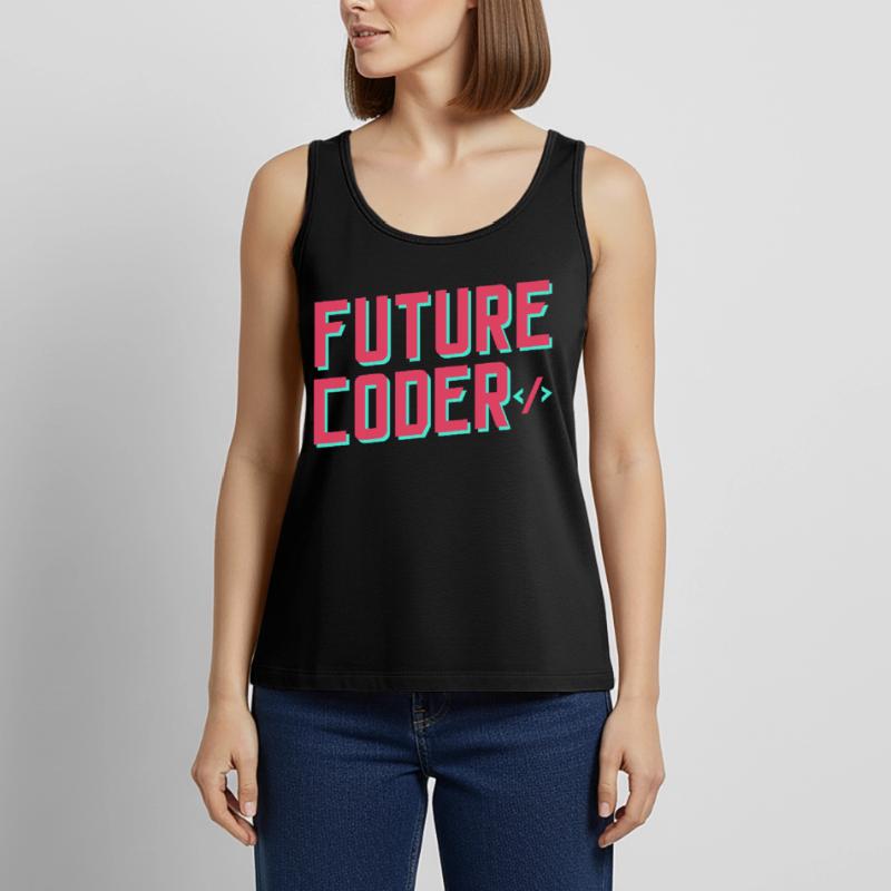 Zukünftiger Coder Coding Code Programmierer Frauen Premium Organic Tank Top