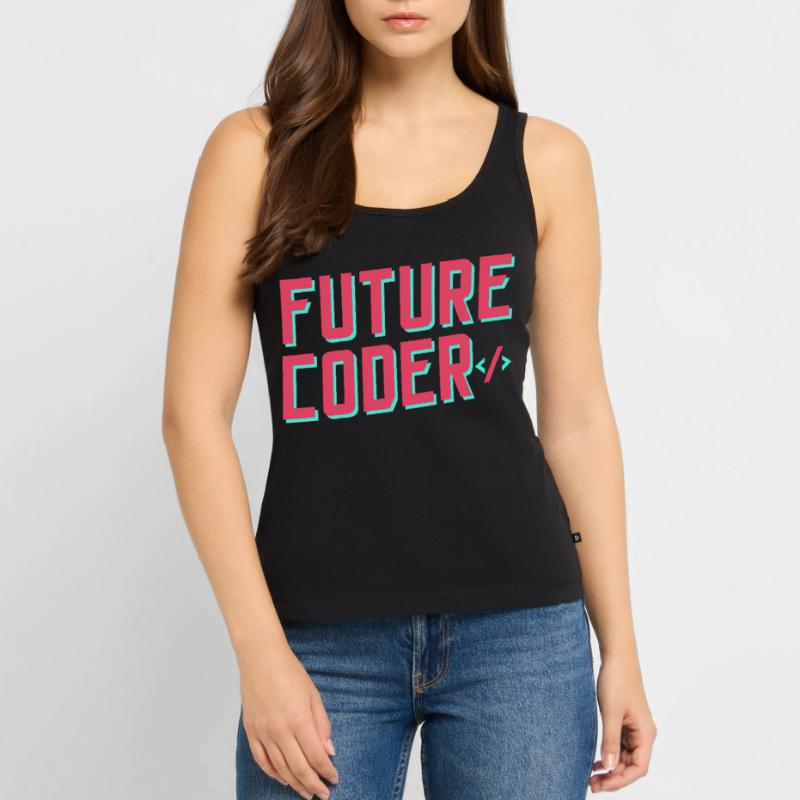 Zukünftiger Coder Coding Code Programmierer Frauen Premium Organic Tank Top