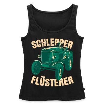 Schlepper Flüsterer - Frauen Premium Organic Tank Top - Schwarz - Vorne - AI Model Female 172 light (172cm)