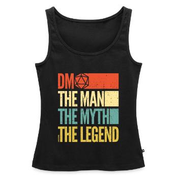 Donjons Dragons - DM der Mann, den der Mythos - Frauen Premium Organic Tank Top - Schwarz - Vorne - AI Model Female 172 light (172cm)