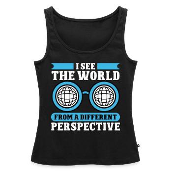 Blindheit World From Different Perspective Blinde - Frauen Premium Organic Tank Top - Schwarz - Vorne - AI Model Female 172 light (172cm)