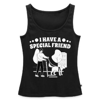 Blindheit Special Friend Blindness Awareness - Frauen Premium Organic Tank Top - Schwarz - Vorne - AI Model Female 172 light (172cm)