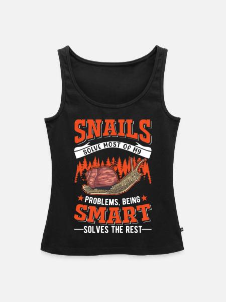 Schnecke Geschenk Weinbergschnecke - Frauen Premium Organic Tank Top - Schwarz