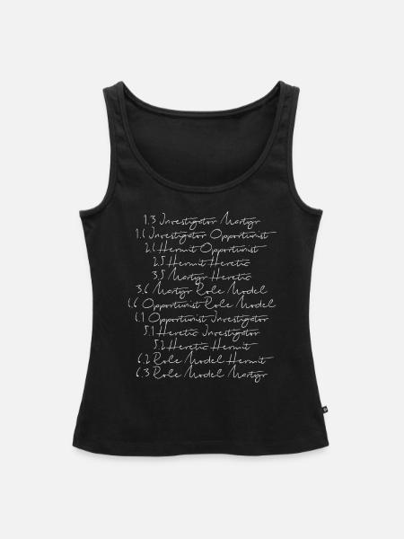 Human Design 12 Profile - Frauen Premium Organic Tank Top - Schwarz