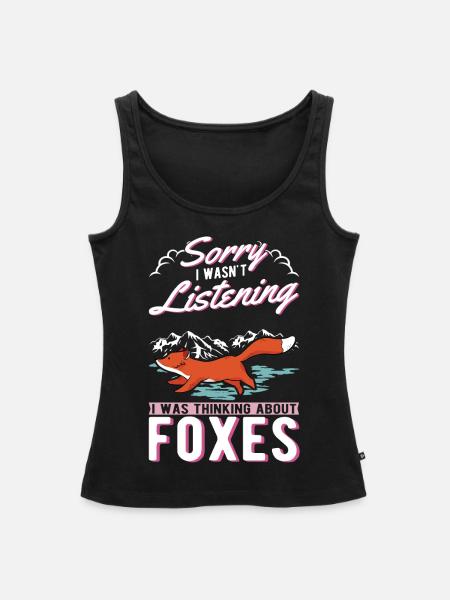 Fuchs Geschenk Rotfuchs - Frauen Premium Organic Tank Top - Schwarz
