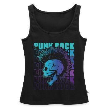 Punk Rock Pogo Anarchie Punks Punk Rocker Punk - Débardeur bio Premium Femme - noir - Devant - AI Model Female 172 light (172cm)