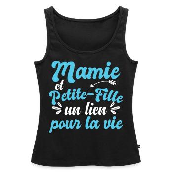 Mamie Et Petite Fille - Débardeur bio Premium Femme - noir - Devant - AI Model Female 172 light (172cm)
