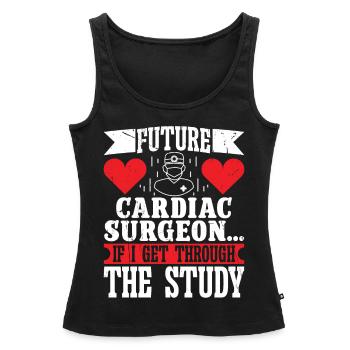 Herzchirurg Future Cardiac Surgeon Herzchirurgie - Women’s Premium Organic Tank top - black - Front - AI Model Female 172 light (172cm)