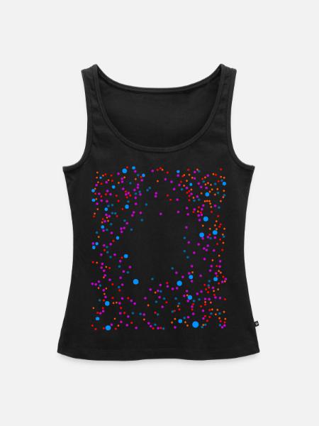 Punkte mit freiem Zentrum - Frauen Premium Organic Tank Top - Schwarz