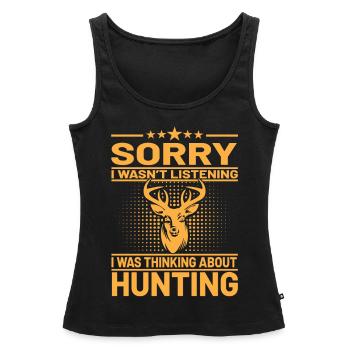 Jagen Jäger Hirsch Jagen Jagen Sprüche - Frauen Premium Organic Tank Top - Schwarz - Vorne - AI Model Female 172 light (172cm)