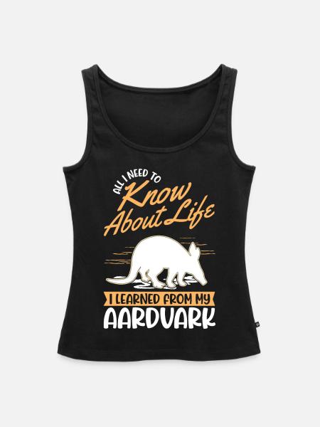 Erdferkel Geschenk Aardvark - Frauen Premium Organic Tank Top - Schwarz
