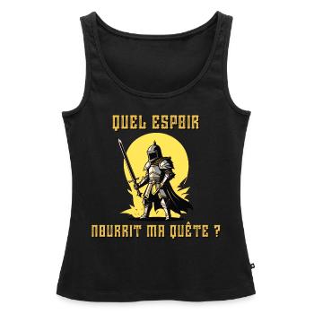 Welche Hoffnung hat meine Suche? - Frauen Premium Organic Tank Top - Schwarz - Vorne - AI Model Female 172 light (172cm)
