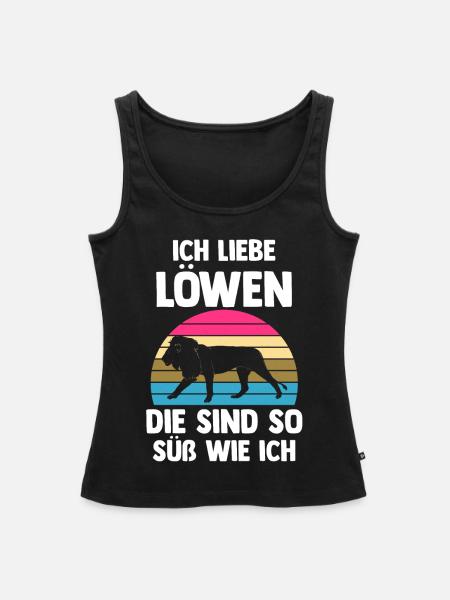 Löwe Löwen - Frauen Premium Organic Tank Top - Schwarz