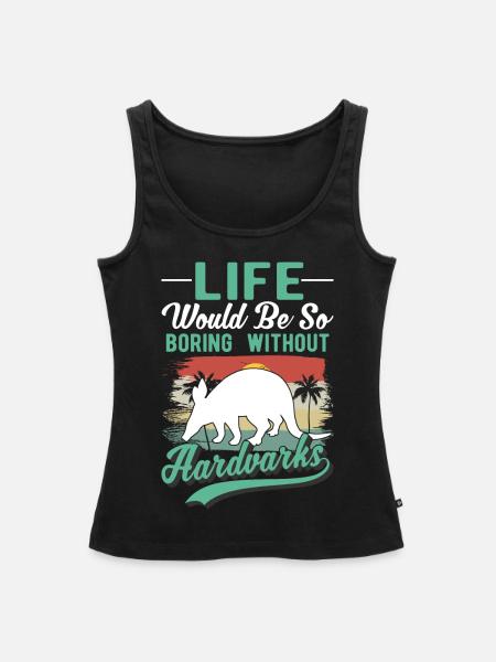 Erdferkel Geschenk Aardvark - Frauen Premium Organic Tank Top - Schwarz