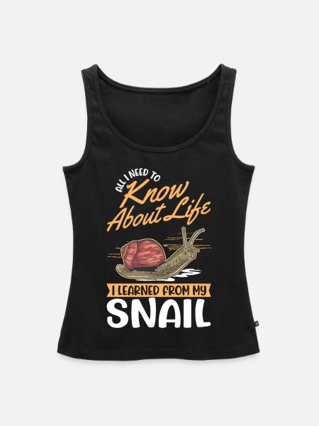 Schnecke Geschenk Weinbergschnecke - Frauen Premium Organic Tank Top - Schwarz