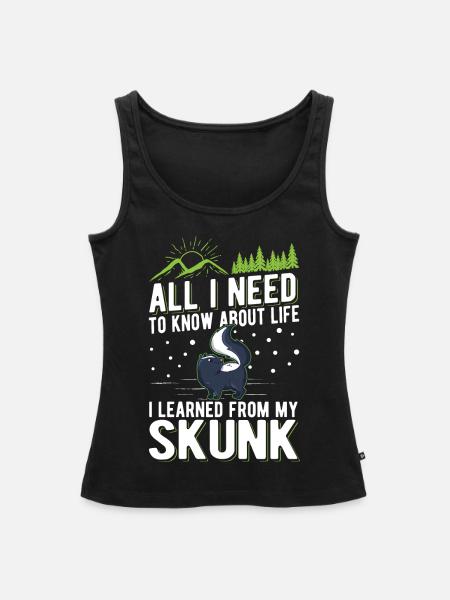 Skunk Spruch Stinktier - Frauen Premium Organic Tank Top - Schwarz