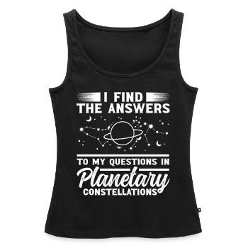 Astrologie Answers In Planetary Constellations - Frauen Premium Organic Tank Top - Schwarz - Vorne - AI Model Female 172 light (172cm)