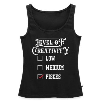Astrologie Level Of Creativity Esoterik Zeichen - Frauen Premium Organic Tank Top - Schwarz - Vorne - AI Model Female 172 light (172cm)