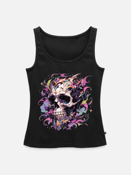 Totenkopf - Frauen Premium Organic Tank Top - Schwarz