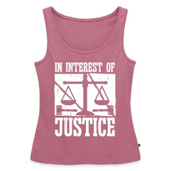 Anwalt In Interest Of Justice Rechtsanwalt Jurist - Frauen Premium Organic Tank Top - Mauve - Vorne - AI Model Female 172 light (172cm)