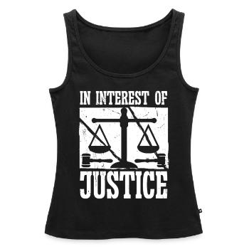Lawyer In Interest Of Justice Lawyer Lawyer - Women’s Premium Organic Tank top - black - Front - AI Model Female 172 light (172cm)