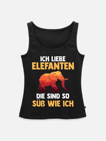 Elefant Elefanten - Frauen Premium Organic Tank Top - Schwarz