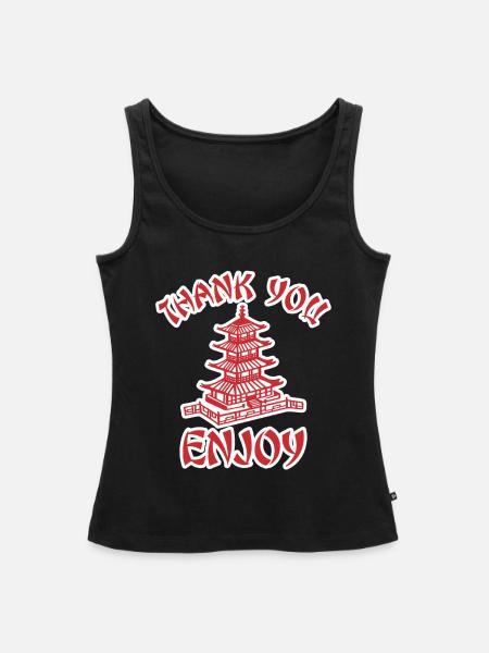 Thank You Enjoy Asia - Frauen Premium Organic Tank Top - Schwarz