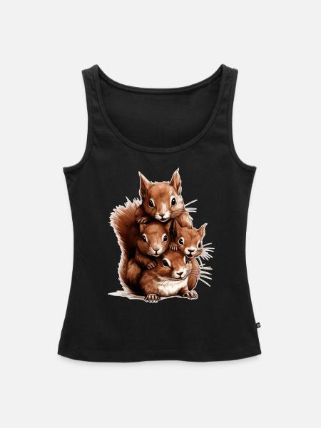 Eichhörnchen - Frauen Premium Organic Tank Top - Schwarz