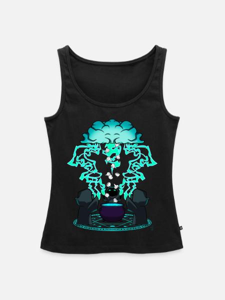 Knoblauch Kult - Frauen Premium Organic Tank Top - Schwarz