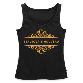 Beaujolais Nouveau Day 2023 - Women’s Premium Organic Tank top - black - Front - AI Model Female 172 light (172cm)