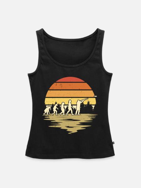 Tontaubenschießen Evolution - Frauen Premium Organic Tank Top - Schwarz