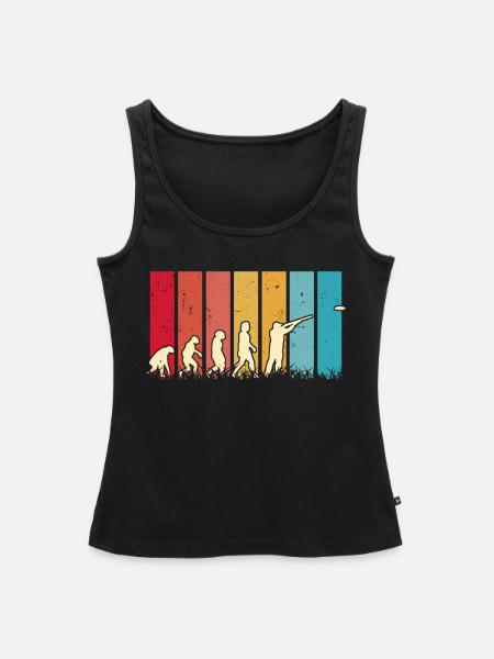 Tontaubenschießen Evolution - Frauen Premium Organic Tank Top - Schwarz