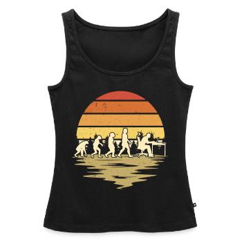 Informatiker Evolution Programmierer Nerd - Frauen Premium Organic Tank Top - Schwarz - Vorne - AI Model Female 172 light (172cm)
