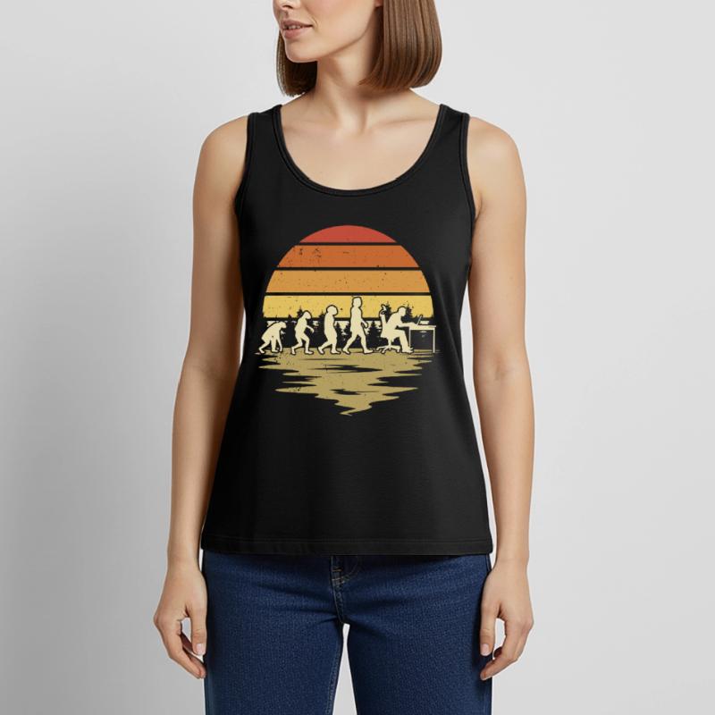 Informatiker Evolution Programmierer Nerd Frauen Premium Organic Tank Top