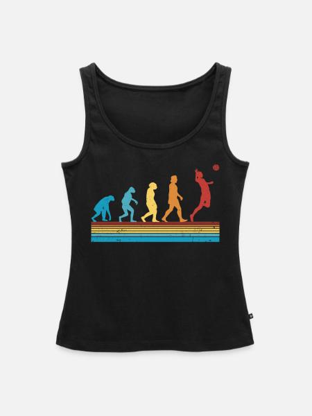 Volleyball Evolution Volleyballspieler - Frauen Premium Organic Tank Top - Schwarz