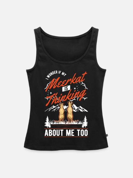 Erdmännchen Surikat Meerkat - Frauen Premium Organic Tank Top - Schwarz