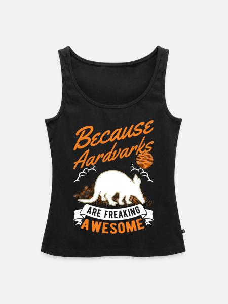 Erdferkel Geschenk Aardvark - Frauen Premium Organic Tank Top - Schwarz