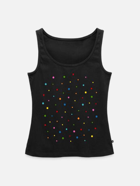 Konfetti - Frauen Premium Organic Tank Top - Schwarz
