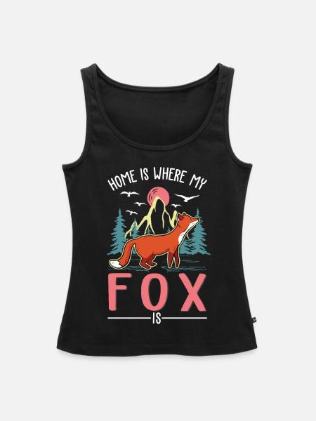 Fuchs Geschenk Rotfuchs - Frauen Premium Organic Tank Top - Schwarz