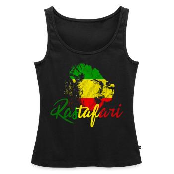 Rastafari - Débardeur bio Premium Femme - noir - Devant - AI Model Female 172 light (172cm)