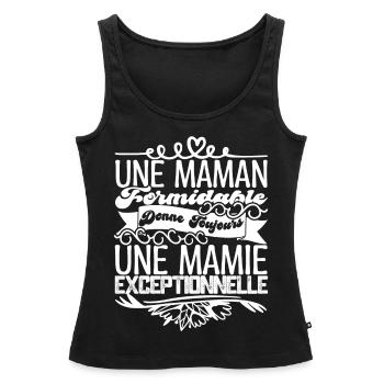 Grandma Gift- An Exceptional Granny. - Women’s Premium Organic Tank top - black - Front - AI Model Female 172 light (172cm)