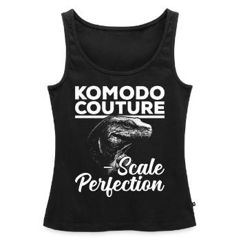 Komodo Couture owner of Komodo dragons, - Women’s Premium Organic Tank top - black - Front - AI Model Female 172 light (172cm)
